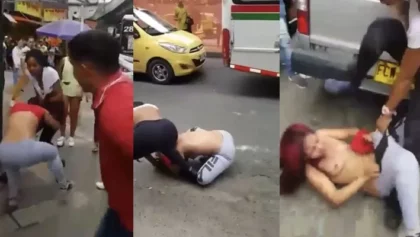 Dos mujeres peleando desnudas en Medellín